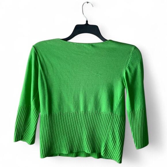 Etcetera Sweater Womens L Scoopneck Ribbed Hem Knit Minimalist Casual Pullover - Picture 4 of 7